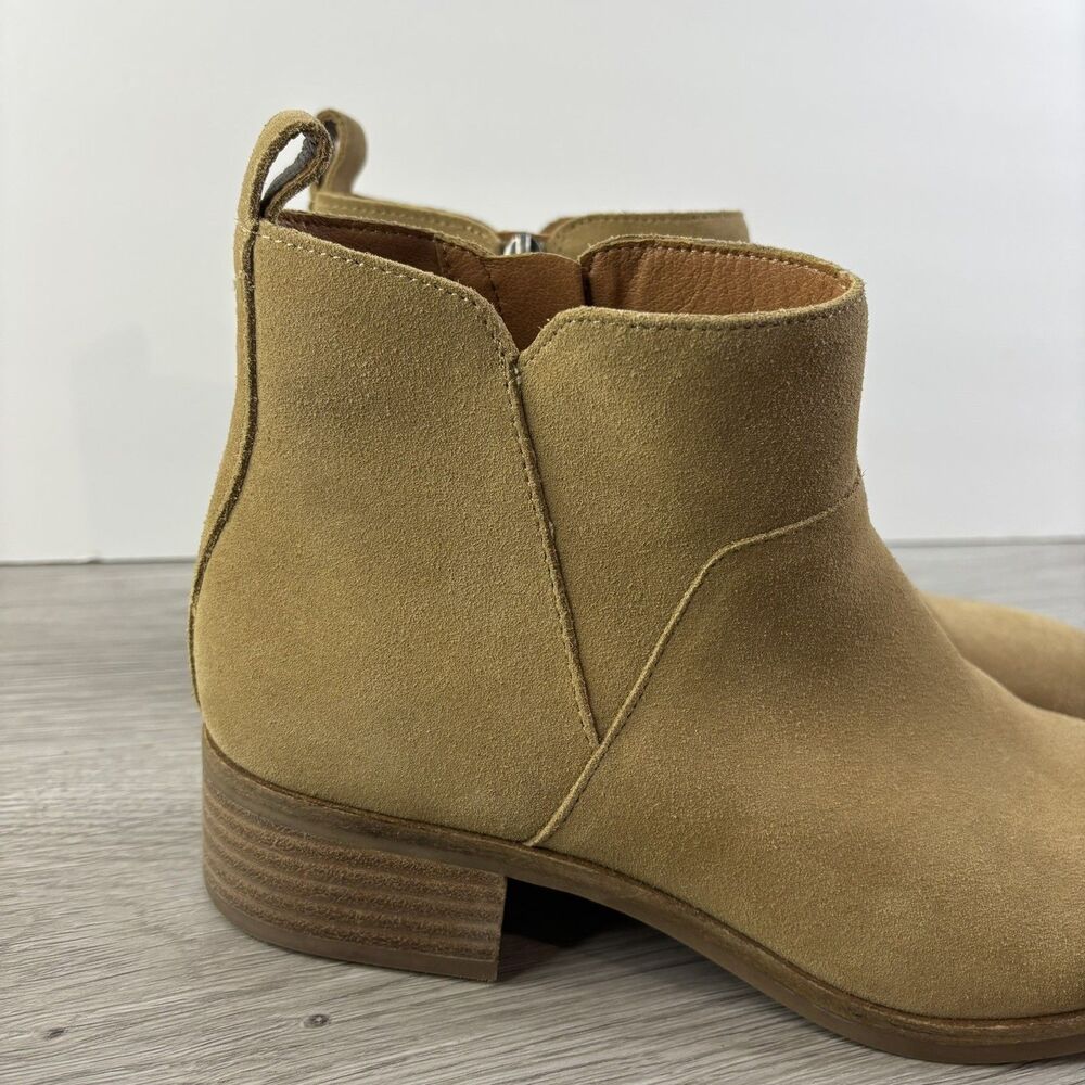 Lucky Brand Prenma Suede Heeled Ankle Booties Beich Women's Sz 8.5/39 LKNW - Picture 9 of 14